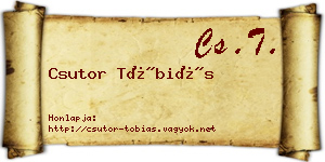 Csutor Tóbiás névjegykártya
